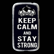 Coque Samsung Galaxy Grand Keep Calm Stay strong Noir