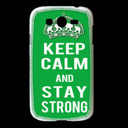 Coque Samsung Galaxy Grand Keep Calm Stay strong Vert
