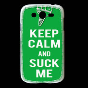 Coque Samsung Galaxy Grand Keep Calm Suck me Vert