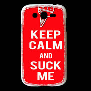 Coque Samsung Galaxy Grand Keep Calm Suck me Rouge