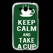 Coque Samsung Galaxy Grand Keep Calm Take a cup Vert