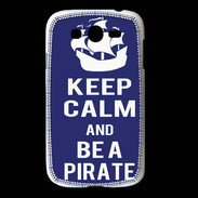 Coque Samsung Galaxy Grand Keep Calm Be a Pirate Bleu