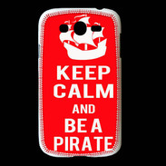 Coque Samsung Galaxy Grand Keep Calm Be a Pirate Rouge