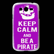 Coque Samsung Galaxy Grand Keep Calm Be a Pirate Violet