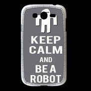 Coque Samsung Galaxy Grand Keep Calm Be a Robot Gris