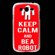 Coque Samsung Galaxy Grand Keep Calm Be a Robot Rouge