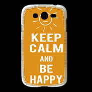 Coque Samsung Galaxy Grand Keep Calm Be Happy Orange