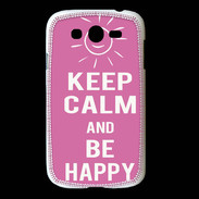 Coque Samsung Galaxy Grand Keep Calm Be Happy Rose