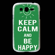 Coque Samsung Galaxy Grand Keep Calm Be Happy Vert