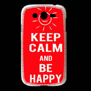 Coque Samsung Galaxy Grand Keep Calm Be Happy Rouge