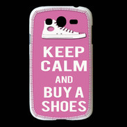 Coque Samsung Galaxy Grand Keep Calm Buy Shoes Rose