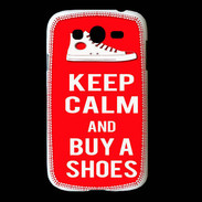 Coque Samsung Galaxy Grand Keep Calm Buy Shoes Rouge
