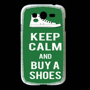 Coque Samsung Galaxy Grand Keep Calm Buy Shoes Vert