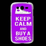 Coque Samsung Galaxy Grand Keep Calm Buy Shoes Violet