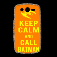 Coque Samsung Galaxy Grand Keep Calm Call Batman Orange