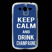 Coque Samsung Galaxy Grand Keep Calm Drink Champagne Bleu