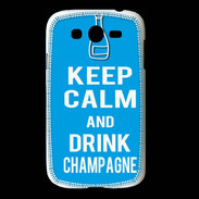 Coque Samsung Galaxy Grand Keep Calm Drink champagne Cyan