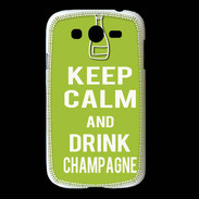 Coque Samsung Galaxy Grand Keep Calm Drink champagne Vert pomme
