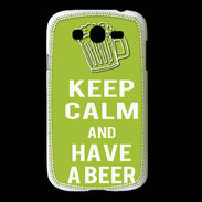 Coque Samsung Galaxy Grand Keep Calm Have a beer Vert pomme