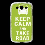 Coque Samsung Galaxy Grand Keep Calm Take road Vert pomme