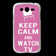 Coque Samsung Galaxy Grand Keep Calm Watch TV Rose