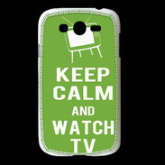 Coque Samsung Galaxy Grand Keep Calm Watch TV Vert