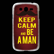 Coque Samsung Galaxy Grand Keep Calm Be a Man Rouge