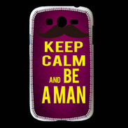 Coque Samsung Galaxy Grand Keep Calm Be a Man Rose