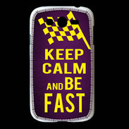 Coque Samsung Galaxy Grand Keep Calm and Be Fast Violet
