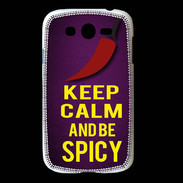 Coque Samsung Galaxy Grand Keep Calm and Be Spicy Violet