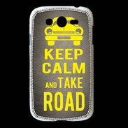 Coque Samsung Galaxy Grand Keep Calm and Take o road 2 Gris