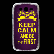 Coque Samsung Galaxy Grand Keep Calm and Be the First Violet