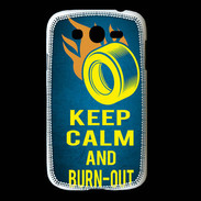 Coque Samsung Galaxy Grand Keep Calm and Burn Out Bleu