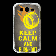 Coque Samsung Galaxy Grand Keep Calm and Burn Out Gris