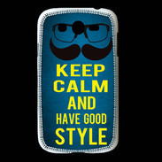 Coque Samsung Galaxy Grand Keep Calm and Have a good Style Bleu