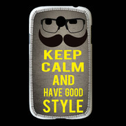 Coque Samsung Galaxy Grand Keep Calm and Have a good Style Gris