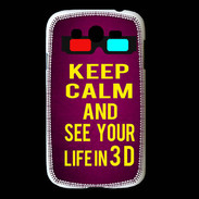 Coque Samsung Galaxy Grand Keep Calm and See your life 3D Rose