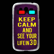 Coque Samsung Galaxy Grand Keep Calm and See your life 3D Violet
