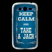 Coque Samsung Galaxy Grand Keep Calm and Take Jack Bleu