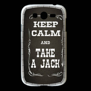Coque Samsung Galaxy Grand Keep Calm and Take Jack Gris