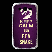 Coque Samsung Galaxy Grand Keep Calm and Be a Snake Violet