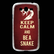 Coque Samsung Galaxy Grand Keep Calm and Be a Snake Rouge