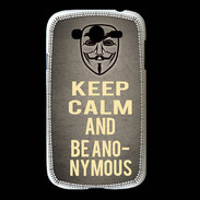 Coque Samsung Galaxy Grand Keep Calm and Be Anonymous Gris