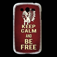 Coque Samsung Galaxy Grand Keep Calm and Be Free Rouge
