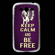 Coque Samsung Galaxy Grand Keep Calm and Be Free Violet