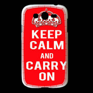 Coque Samsung Galaxy Grand Keep Calm and Carry on Rouge