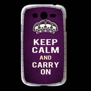 Coque Samsung Galaxy Grand Keep Calm and Carry on Violet