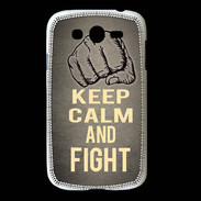 Coque Samsung Galaxy Grand Keep Calm and Fight Gris