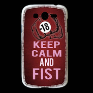 Coque Samsung Galaxy Grand Keep Calm and Fist Rouge