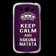 Coque Samsung Galaxy Grand Keep Calm and Hakuna Matata Violet
